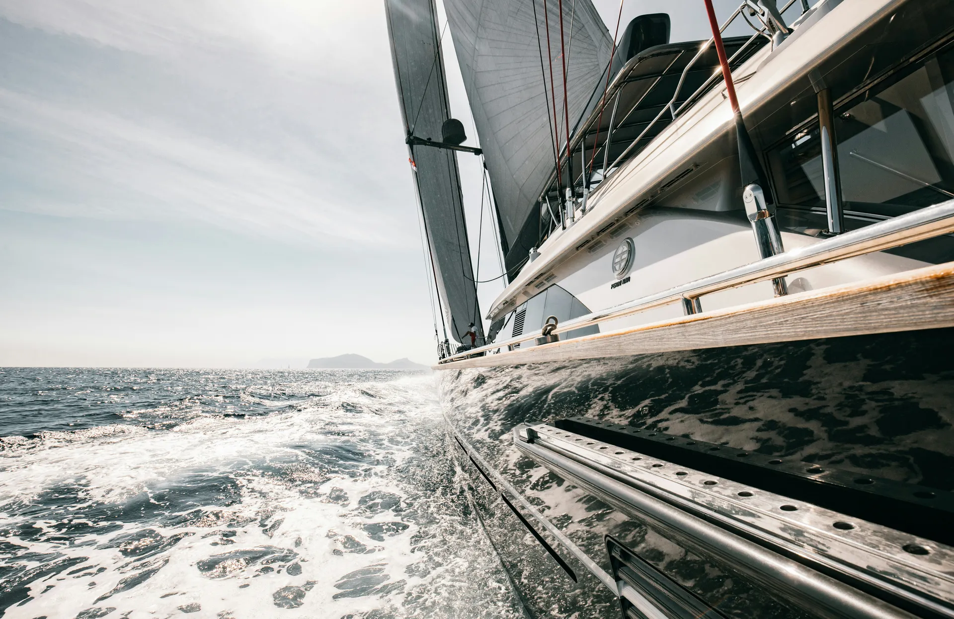 Maritime vessel at sea